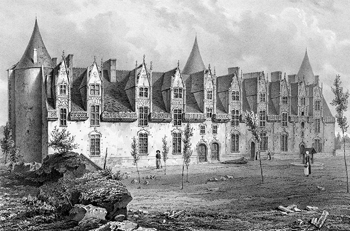 Le château de Josselin - gravure reproduite et restaurée numériquement par © Norbert Pousseur