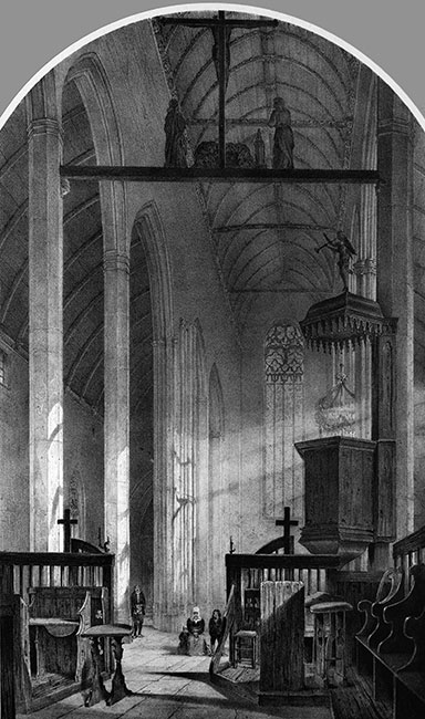 Chapelle Saint Jean du Doigt - gravure reproduite et restaurée numériquement par © Norbert Pousseur