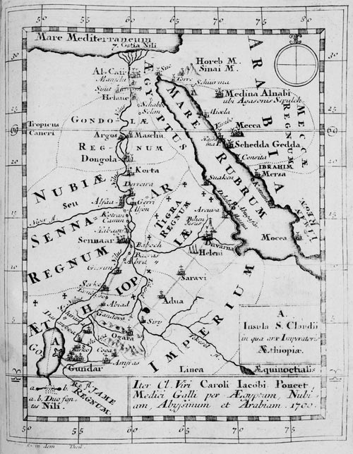 La Nubie et l'éthiopie en 1700 - reproduction © Norbert Pousseur