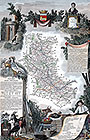 Carte zoomable du département de la Loire vers 1840 par Levasseur- reproduction © Norbert Pousseur