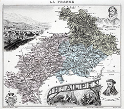 Pour zoom, Carte des Hautes-Alpes - reproduction © Norbert Pousseur