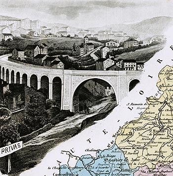 Carte du département de l'Ardèche - reproduction © Norbert Pousseur