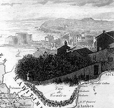 Gravure de la ville de Toulon , en 1883