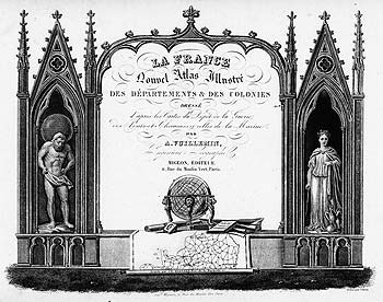 Page de garde de l'atlas de 1883 de la France et se colonies - reproduction © Norbert Pousseur