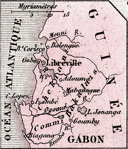 Carte du Gabon en 1883