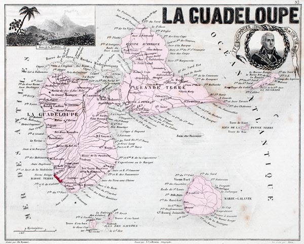 Carte de la Guadeloupe