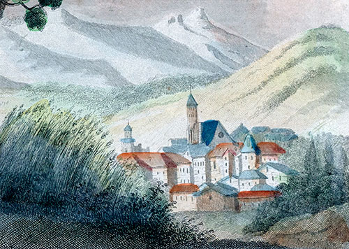 Gravure de la ville de Gap, en 1847 - reproduction © Norbert Pousseur