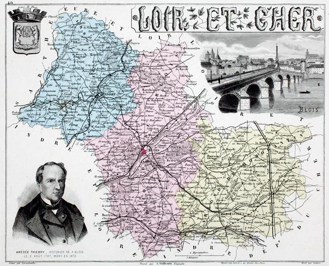 Carte du département de Loir et Cher