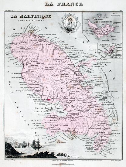 Carte de la Martinique