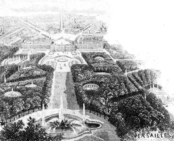 Gravure de Versailles, en 1883