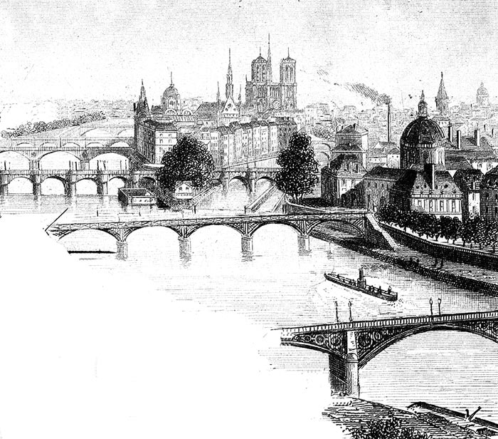 Gravure de la Seine, en 1883