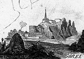 Gravure de Gorée en 1883