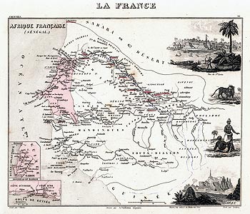Carte d'ensemble de la "Sénégambie" en 1883
