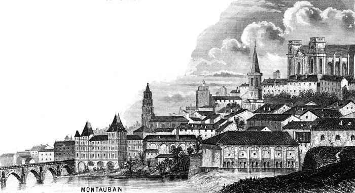 Gravure de Montauban, en 1883