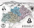 Imagette : Hérault - carte  reproduite et restaurée par © Norbert Pousseur