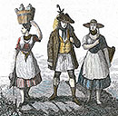Costumes alsaciens vers 1830 - reproduction © Norbert Pousseur