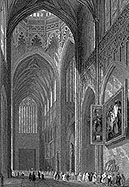 Intérieur de la cathédrale d'Anvers - gravure reproduite et restaurée numériquement par © Norbert Pousseur