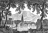 Grenoble vers 1830 - gravure reproduite puis retouchée par  © Norbert Pousseur