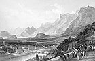 Grenoble vers 1855 par Rouargues - gravure reproduite puis retouchée par  © Norbert Pousseur