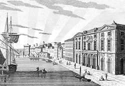 Port et Hôtel de ville de Marseille vers 1830 - reproduction © Norbert Pousseur