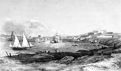 Le port de Marseille vers 1830 par L. Garneray - reproduction © Norbert Pousseur