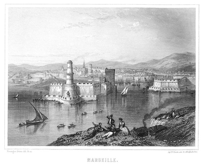 Marseille, illustrant le texte de l'ouvrage d'Aristide Guilbert - reproduction © Norbert Pousseur