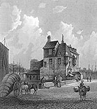 La Lieutenance de Honfleur vers 1860 par Ludwig Robock - gravure reproduite et restaurée numériquement par © Norbert Pousseur