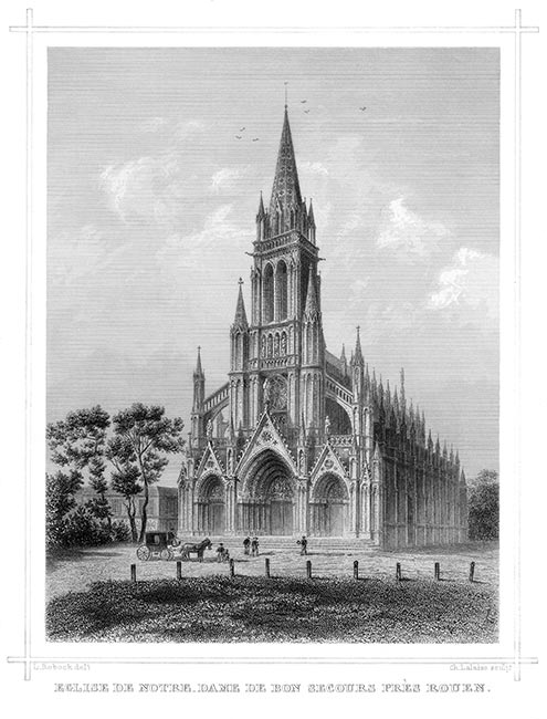 Eglise Notre Dame du bon secours - gravure reproduite et restaurée numériquement par © Norbert Pousseur