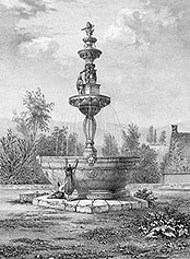Fontaine de Saint Jean du Doigt - gravure reproduite et restaurée numériquement par © Norbert Pousseur