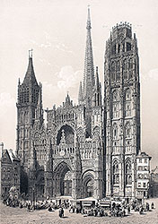 Cathédrale de Rouen par Félix Benoist  - reproduction © Norbert Pousseur
