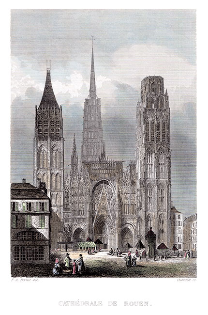 La cathédrale de Rouen en couleur - reproduction © Norbert Pousseur