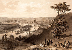 Rouen par Félix Benoist - gravure reproduite et restaurée numériquement par © Norbert Pousseur