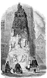 Fontaine de Lisieux de Rouen  - gravure reproduite et restaurée numériquement par © Norbert Pousseur