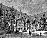 Palais de Justice de Rouen vers 1850 - reproduction © Norbert Pousseur