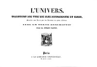 Page de garde de L'Univers de Jules Janin - reproduction © Norbert Pousseur