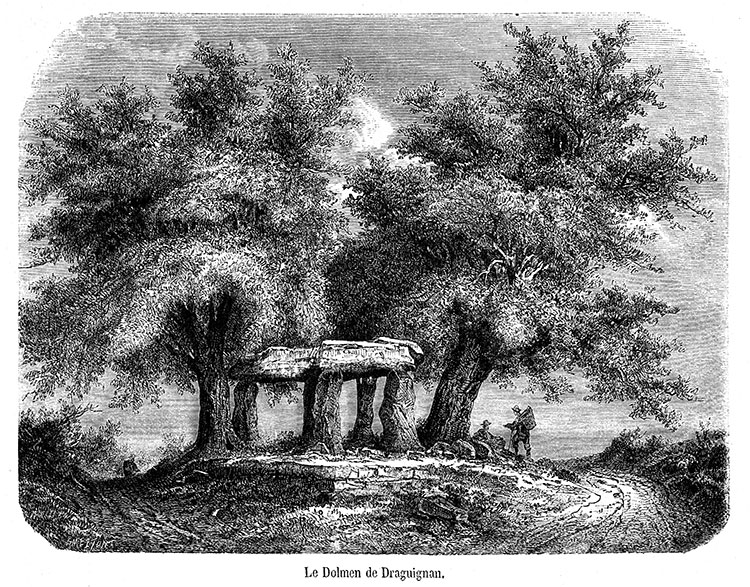 Auch dominée par sa cathédrale vers 1870 - gravure reproduite et restaurée par © Norbert Pousseur