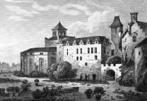 L'abbaye de Beaulieu à Angoulême vers 1820 - gravure reproduite puis retouchée par  © Norbert Pousseur