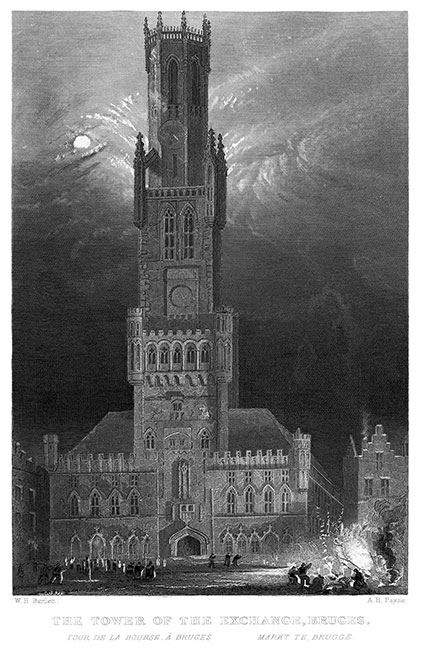 Tour de la Bourse de Bruges - reproduction © Norbert Pousseur