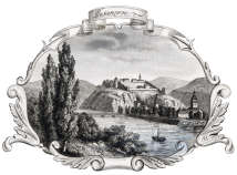 La butte de Besançon, vers 1850 - gravure reproduite et retouchée par © Norbert Pousseu