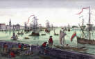 Port de Bordeaux vers 1750 - Numérisation © BNF, corrections numériques -  © Norbert Pousseur