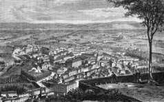 Zoom sur Bourg vers 1880 - gravure reproduite et restaurée numériquement par © Norbert Pousseur