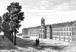 Pour zoom, Quartier de l'Artillerie de la Marine à Brest vers 1830 - gravure reproduite et retouchée numériquement par © Norbert Pousseur