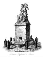 Pour zoom, Remparts du château de Brest vers 1830 - gravure reproduite et restaurée numériquement par © Norbert Pousseur