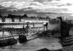Pour zoom, Grande grue du port de Brest vers 1900 - gravure reproduite et restaurée numériquement par © Norbert Pousseur