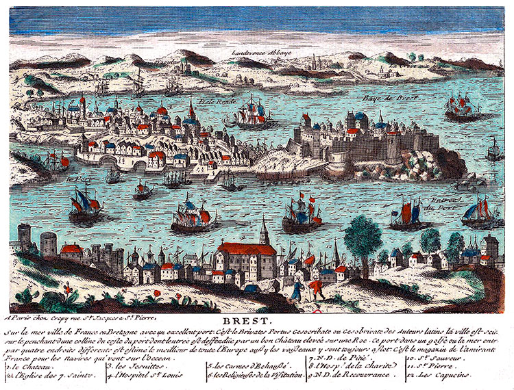 Golfe du port de Brest  - gravure restaurée numériquement par © Norbert Pousseur