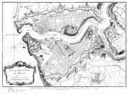 Pour zoom, Plan de Brest en 1764 - gravure reproduite par la © BNF et retouchée numériquement par © Norbert Pousseur