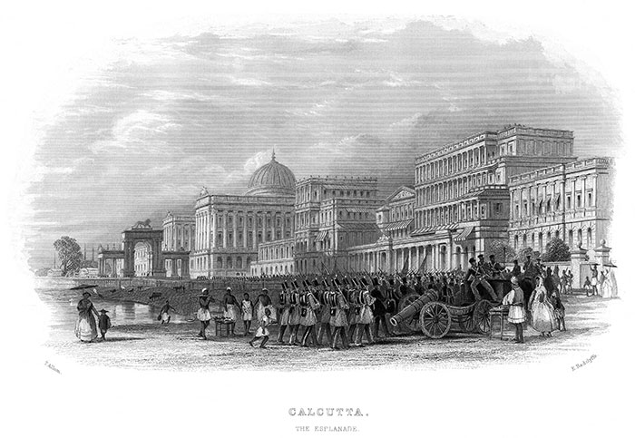 Calcutta vers 1830 - reproduction © Norbert Pousseur