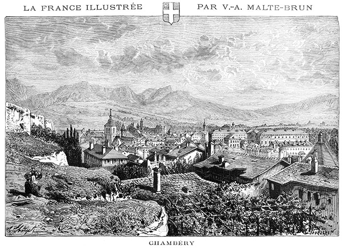 Chambéry vers 1880 -  reproduction et restauration numérique par © Norbert Pousseur