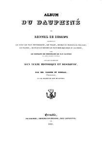 Page de garde de l'Album du Dauphiné - édition 1835  - reproduction © Norbert Pousseur