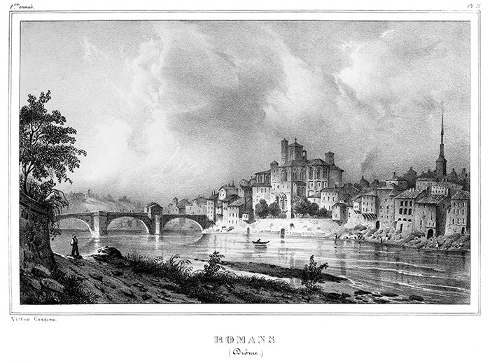 Romans vers 1830 par Victor Cassien - gravure reproduite puis restaurée numériquement par  © Norbert Pousseur